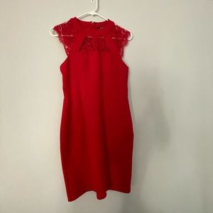 Express red mini dress